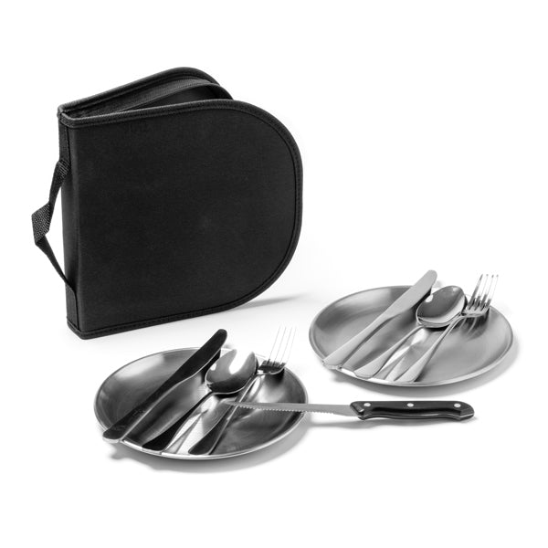 Set de cubiertos y platos en acero inoxidable | TRIVOR (CU1675)
