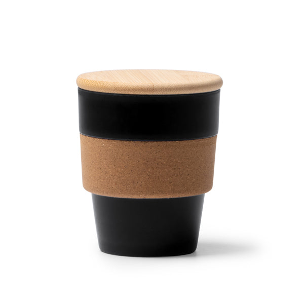 Vaso con cuerpo de PP reciclado, banda de corcho | LOVREN (VA1676)