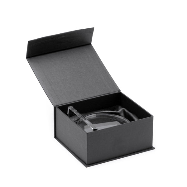 Trofeo de cristal de diseño circular con base | GARAY (PR1703)