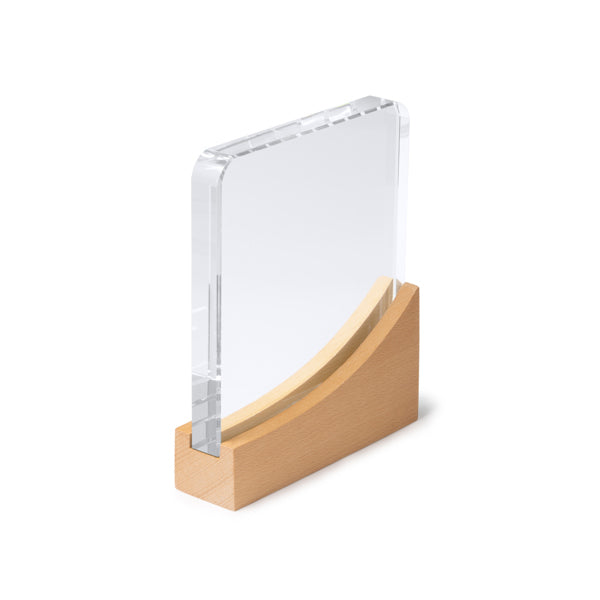 Trofeo de cristal de diseño rectangular con base | KUDER (PR1706)