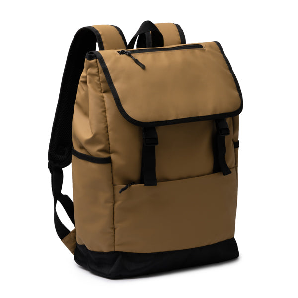 Mochila con solapa realizada en PU Leather | TROIS (MO1743)