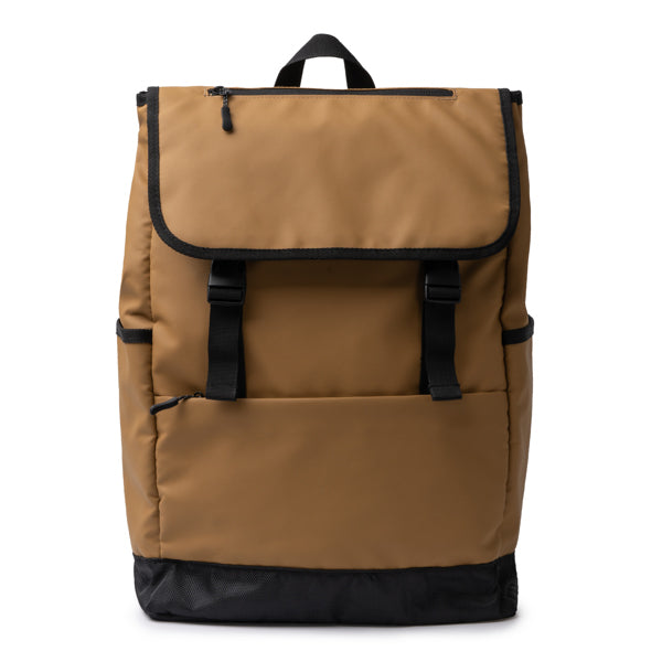 Mochila con solapa realizada en PU Leather | TROIS (MO1743)