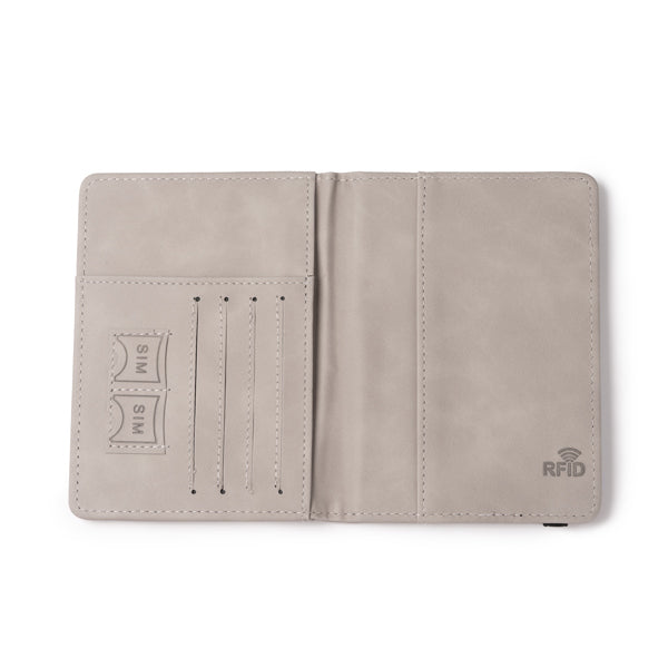 Funda para pasaporte realizada en PU Leather con | MUNDI (PM1774)