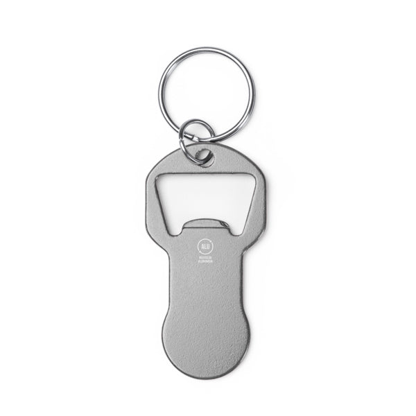 Llavero abridor de aluminio reciclado con moneda | TAGAN (KO1799)