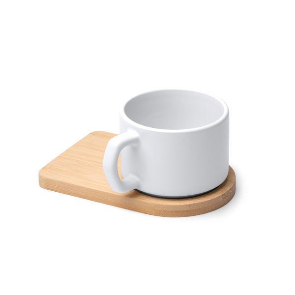 Taza de cerámica con acabado exterior en mate, | GEISA (TZ1840)