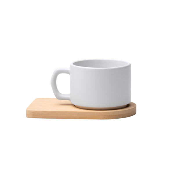 Taza de cerámica con acabado exterior en mate, | GEISA (TZ1840)