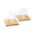 Set de café compuesto por 2 tazas de cristal de | ROBUS (TZ1849)