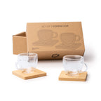 Set de café compuesto por 2 tazas de cristal de | ROBUS (TZ1849)