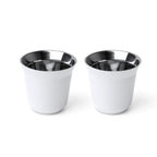Set de 2 vasos para café elaborados en acero | BOLUTO (VA1886)