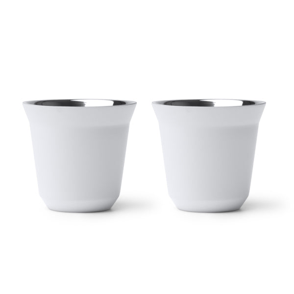 Set de 2 vasos para café elaborados en acero | BOLUTO (VA1886)