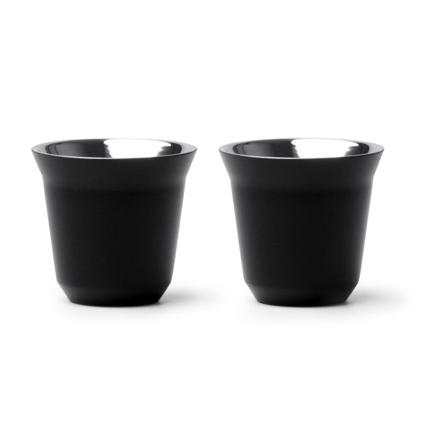 Set de 2 vasos para café elaborados en acero | BOLUTO (VA1886)