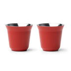 Set de 2 vasos para café elaborados en acero | BOLUTO (VA1886)