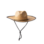 Sombrero elaborado en paja natural con ribete con | MUNDAK (SR1961)