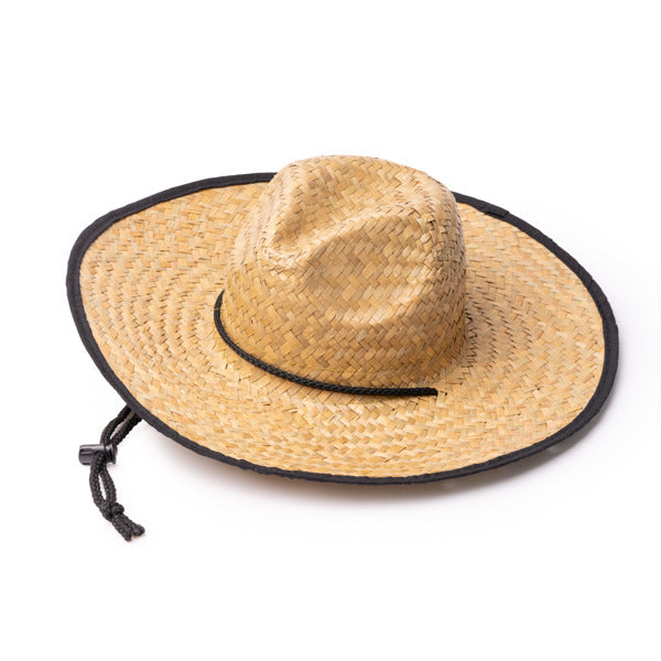 Sombrero elaborado en paja natural con ribete con | MUNDAK (SR1961)