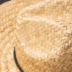 Sombrero elaborado en paja natural con ribete con | MUNDAK (SR1961)