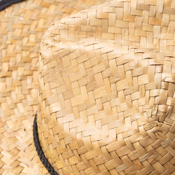 Sombrero elaborado en paja natural con ribete con | MUNDAK (SR1961)