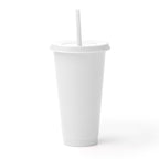 Vaso reutilizable con tapa y pajita elaborado en | BAKY (VA1995)