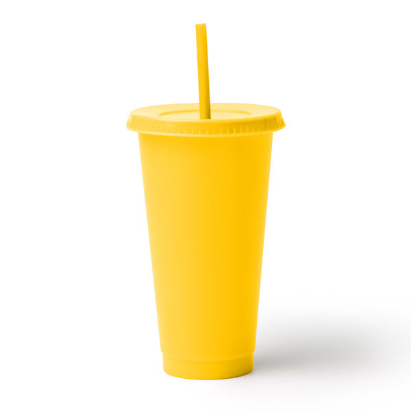 Vaso reutilizable con tapa y pajita elaborado en | BAKY (VA1995)