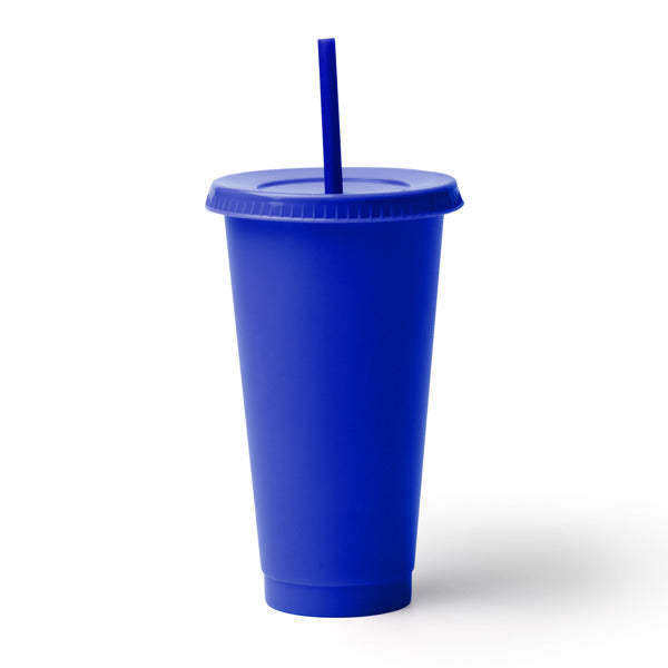 Vaso reutilizable con tapa y pajita elaborado en | BAKY (VA1995)