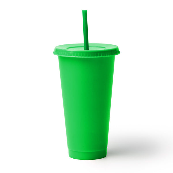 Vaso reutilizable con tapa y pajita elaborado en | BAKY (VA1995)