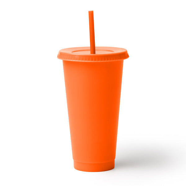 Vaso reutilizable con tapa y pajita elaborado en | BAKY (VA1995)