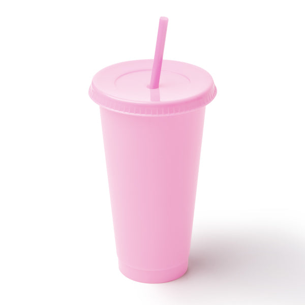 Vaso reutilizable con tapa y pajita elaborado en | BAKY (VA1995)
