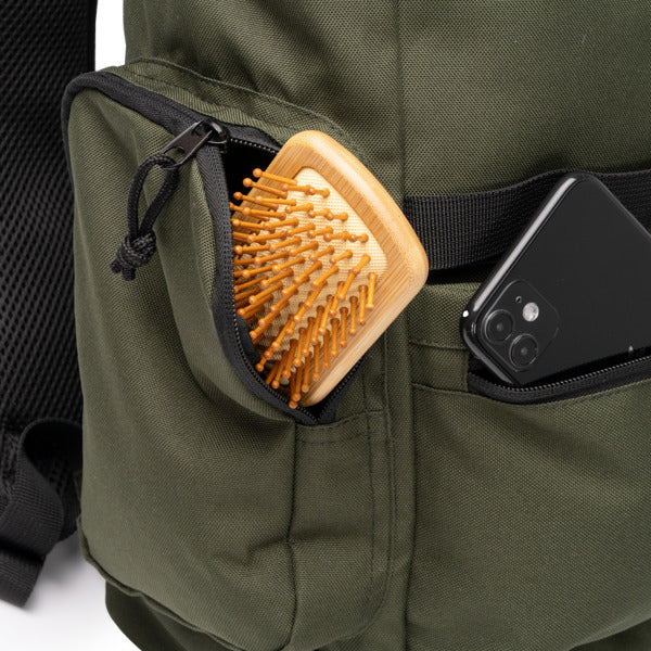 Mochila elaborada en RPET 600D con apertura en la | CAMERON (MO2040)