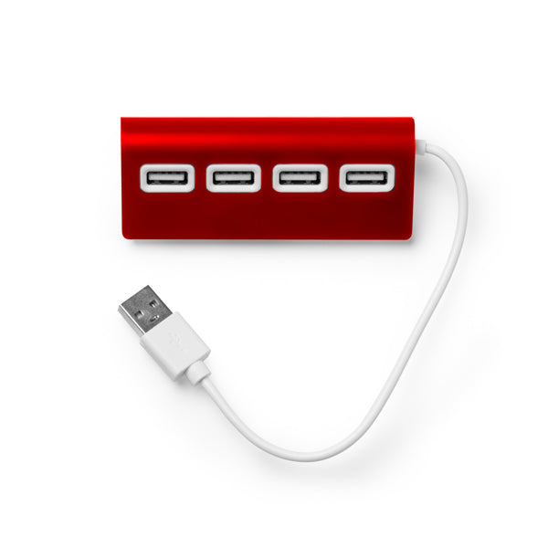 Puerto USB HUB 4 en 1, con cuerpo elaborado en | PLERION (IA3033)
