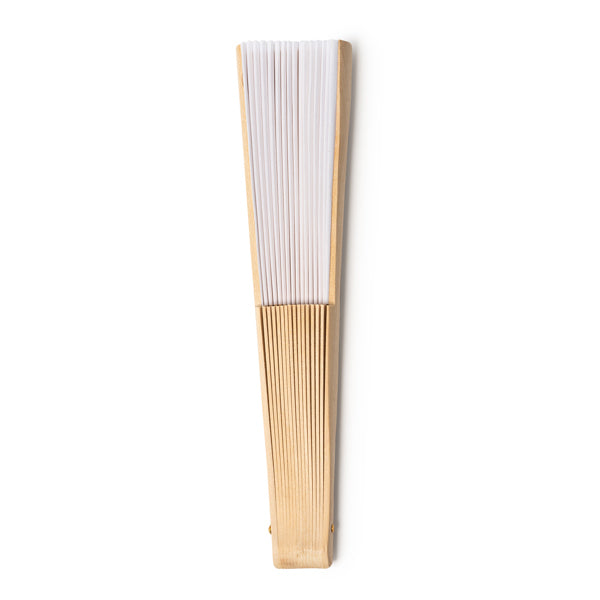 Abanico con varillas de madera y tela en RPET | MILOS (FN3112)