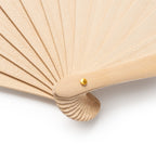 Abanico con varillas de madera y tela con | KEROS (FN3114)