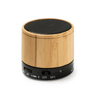 Altavoz inalámbrico redondo elaborado en bambú | NERVO (BS3306)