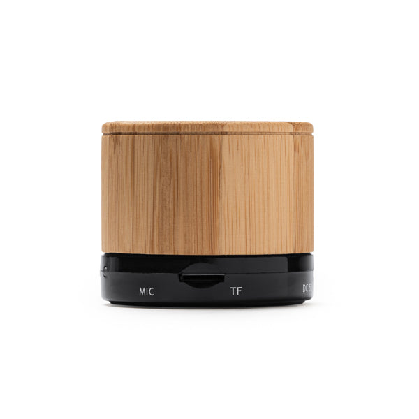 Altavoz inalámbrico redondo elaborado en bambú | NERVO (BS3306)