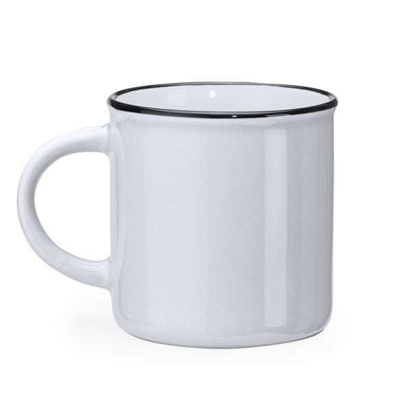 Taza de cerámica de estilo retro con asa redonda | JACK (MD4010)
