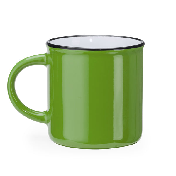 Taza de cerámica de estilo retro con asa redonda | JACK (MD4010)