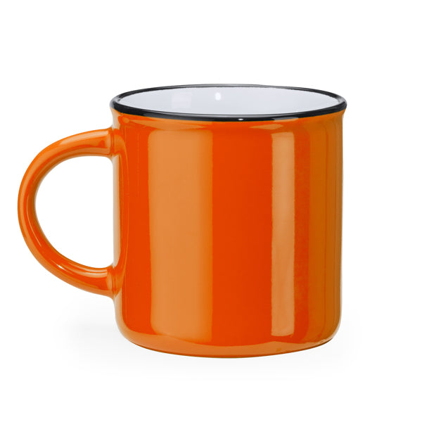 Taza de cerámica de estilo retro con asa redonda | JACK (MD4010)