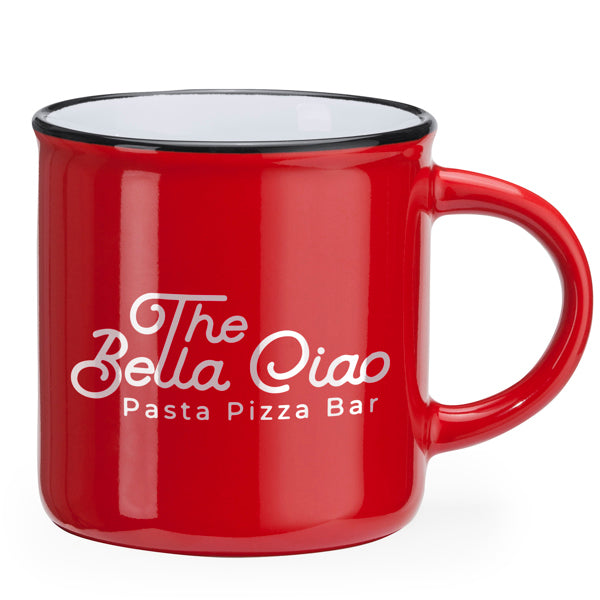 Taza de cerámica de estilo retro con asa redonda | JACK (MD4010)