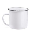 Fantástica taza metálica esmaltada con borde | DAMASCO (MD4014)