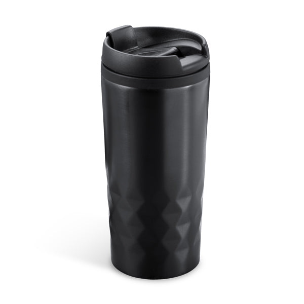Vaso de acero inoxidable de 300 ml con tapa PP | SALAK (MD4028)