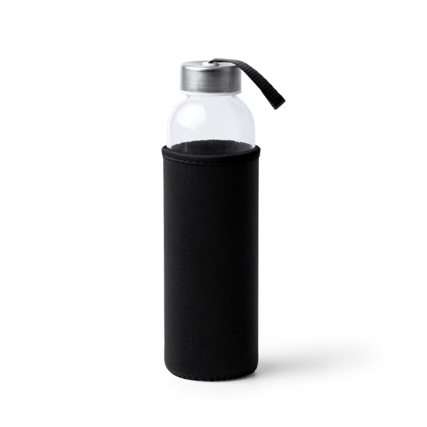 Bidón de cristal con 500 ml de capacidad, y funda | CAMU (MD4040)