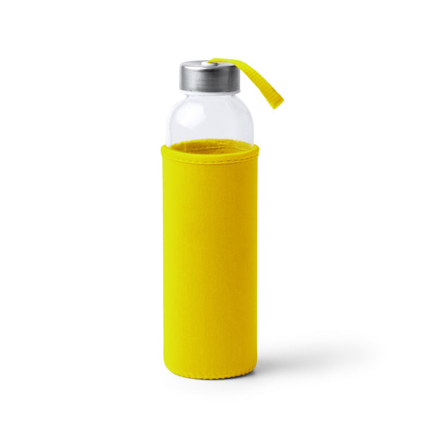 Bidón de cristal con 500 ml de capacidad, y funda | CAMU (MD4040)