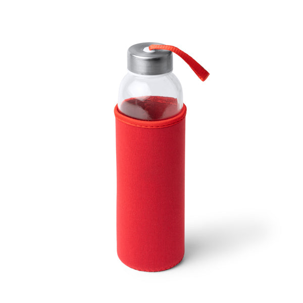 Bidón de cristal con 500 ml de capacidad, y funda | CAMU (MD4040)