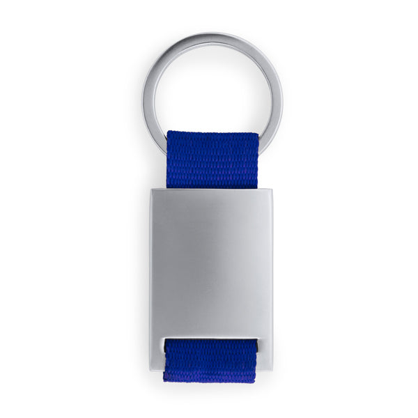 Llavero metálico con tira de color en poliéster | MINERAL (KO4051)