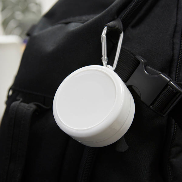 Vaso plegable anti-bacterias con tapa y mosquetón | GOSTO (MD4064)