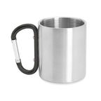Taza metálica de doble pared con asa mosquetón | GUAYA (MD4082)