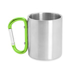Taza metálica de doble pared con asa mosquetón | GUAYA (MD4082)