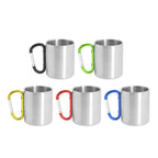 Taza metálica de doble pared con asa mosquetón | GUAYA (MD4082)