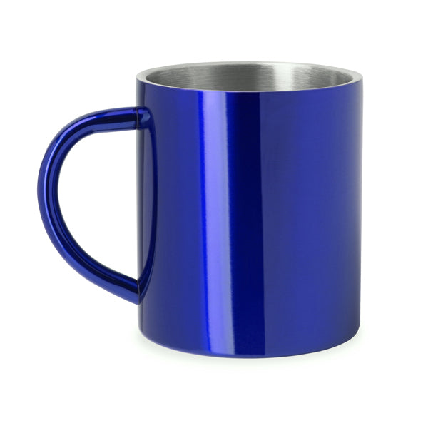 Taza metálica de doble pared con exterior a color | KIWAN (MD4083)