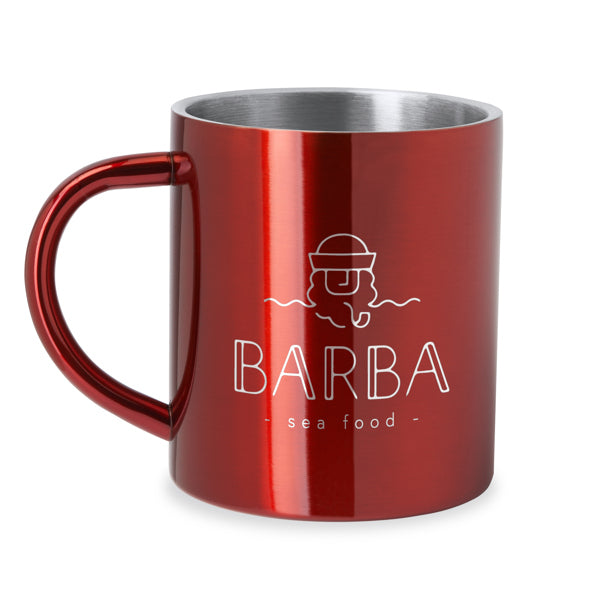 Taza metálica de doble pared con exterior a color | KIWAN (MD4083)