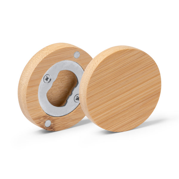 Abridor imantado de bambú con función posavasos | SHERRY (KO4088)