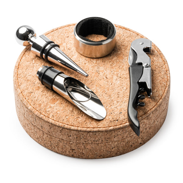 Set de vino con accesorios en acero inoxidable, | VENET (AB4091)